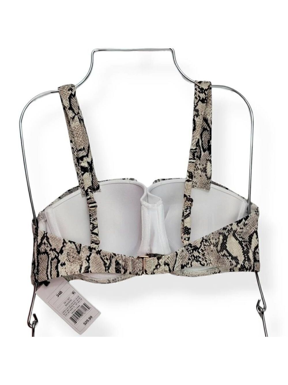 Shade & Shore Underwired Snake Print Bikini Top 34B - Picture 2 of 3